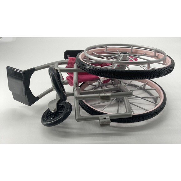 OG Pink Folding Wheel Chair Accessory for 18" American Girl My Life Dolls - Picture 6 of 8
